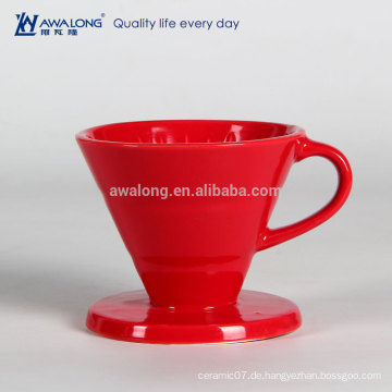 Pure Red Restaurant Used Fine Porcelain Hochwertige Drain Cup